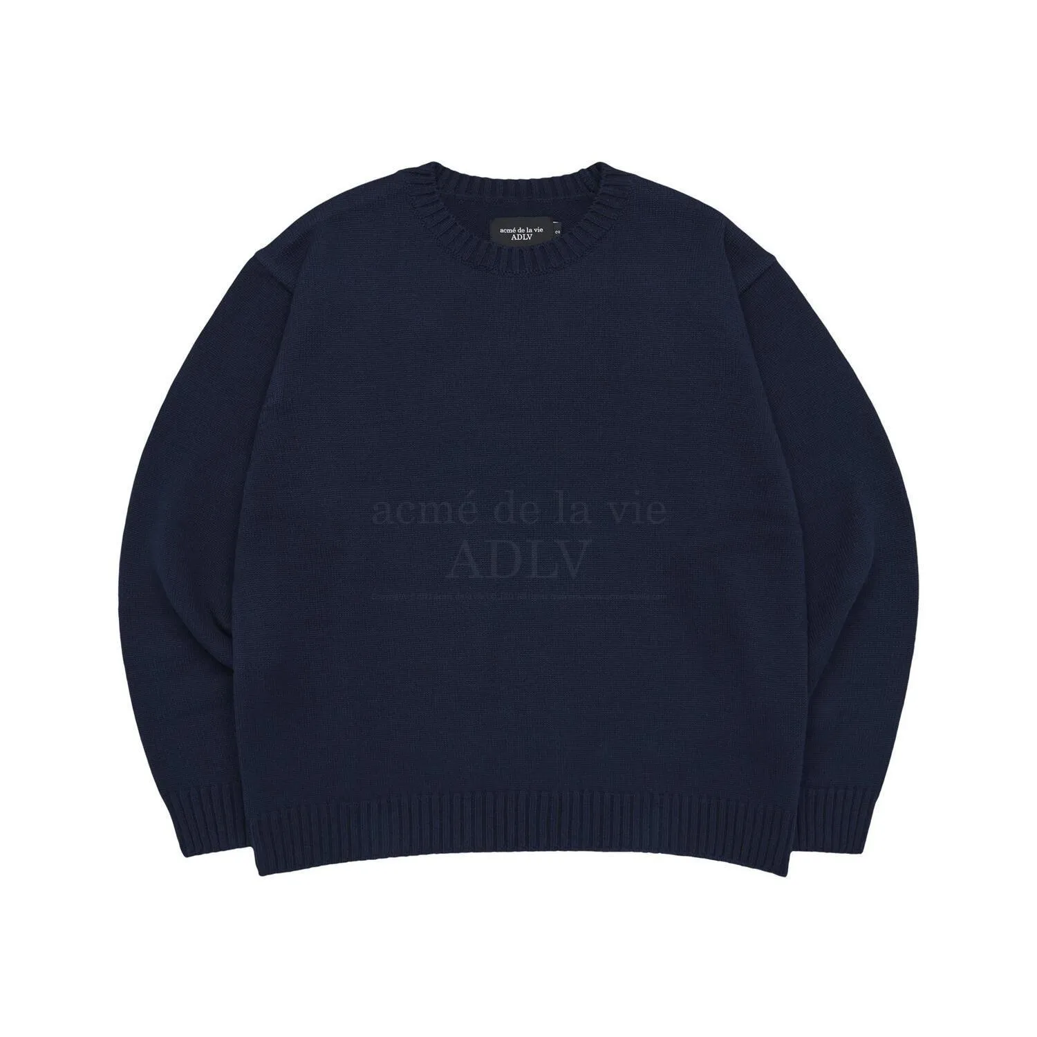 acme de la vie  |Unisex Street Style Long Sleeves Plain Cotton Logo Sweaters