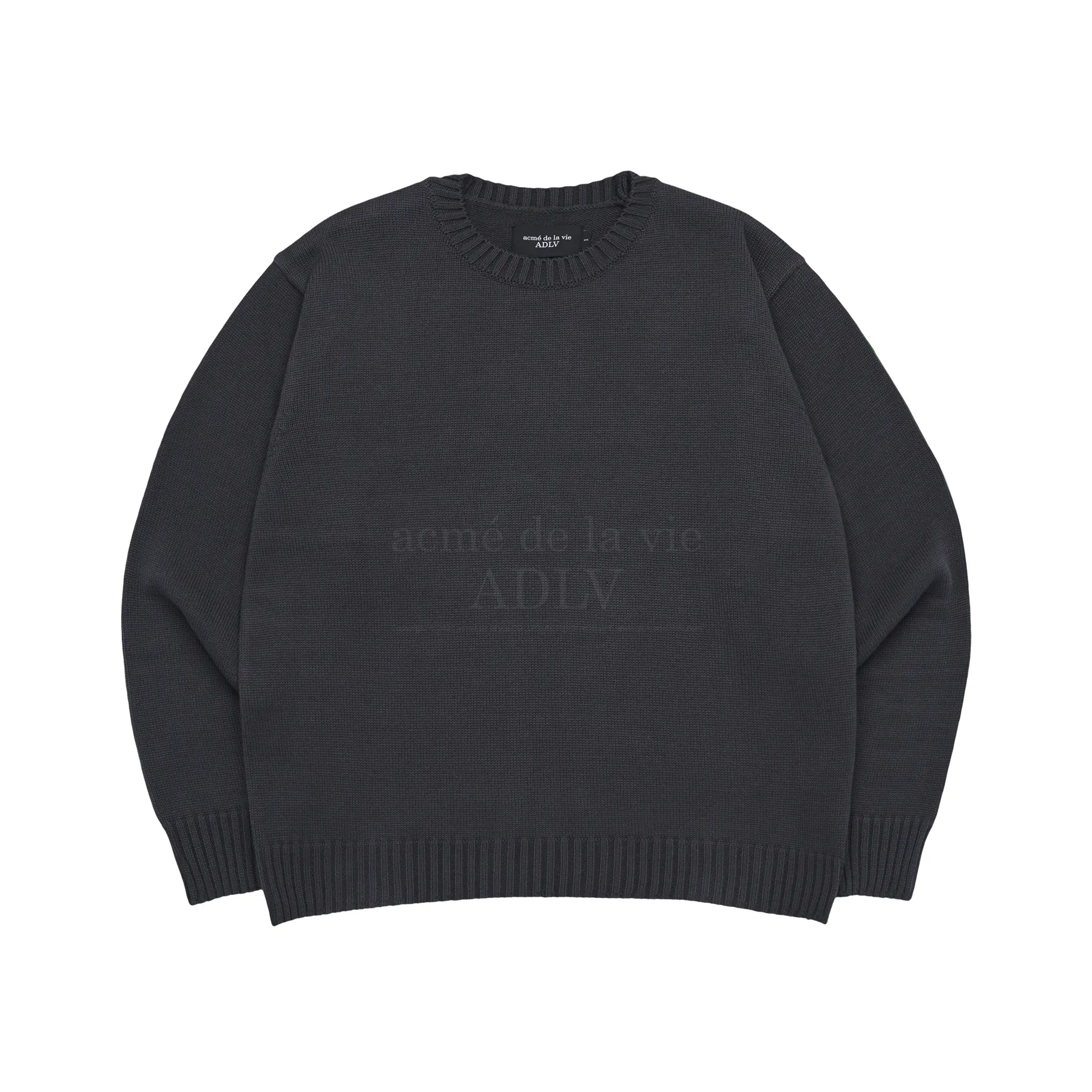 acme de la vie  |Unisex Street Style Long Sleeves Plain Cotton Logo Sweaters