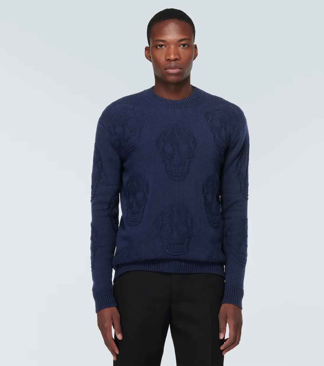 alexander mcqueen  |Street Style U-Neck Long Sleeves Cotton Sweaters