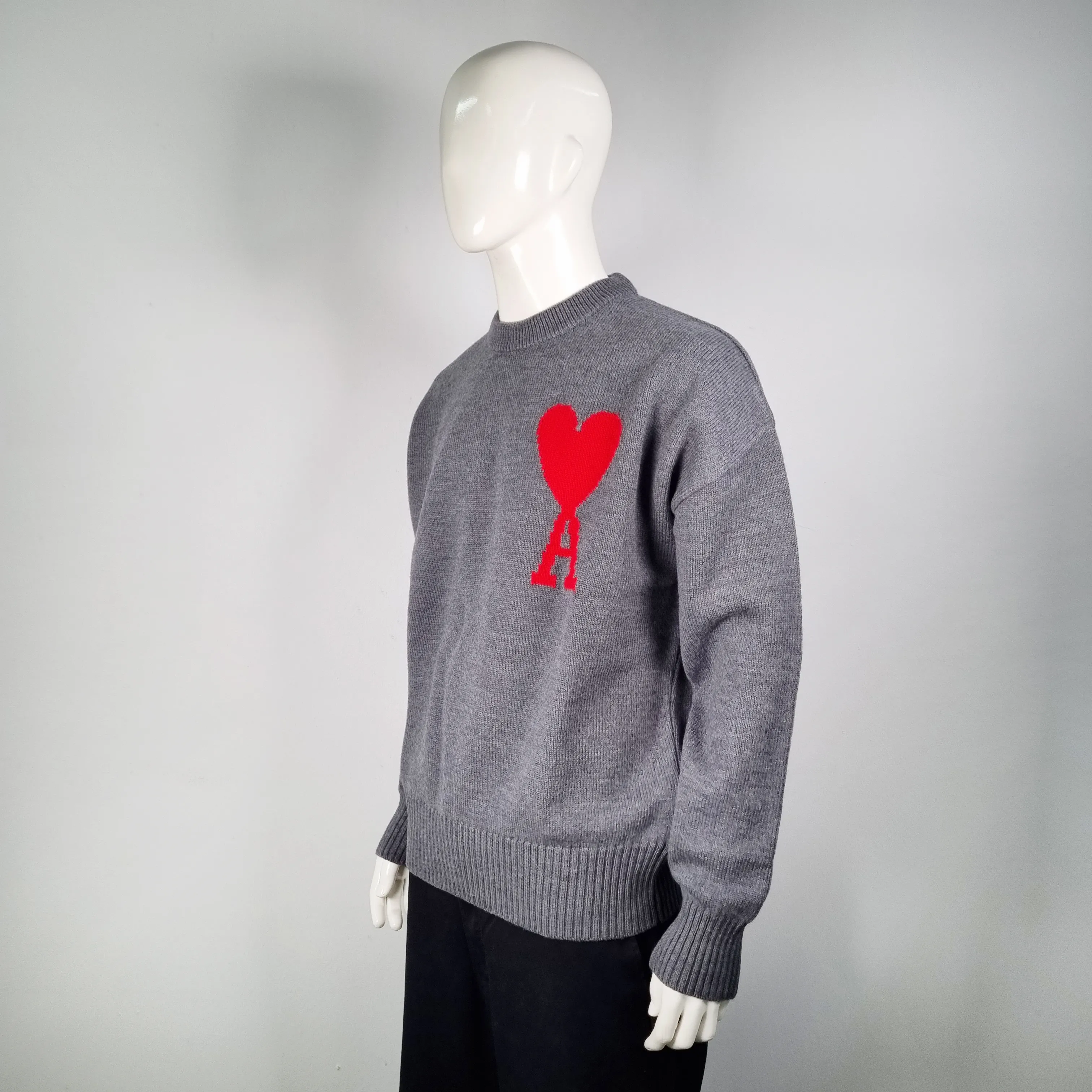 AMI PARIS  |Heart Unisex Street Style Logo Designers Sweaters