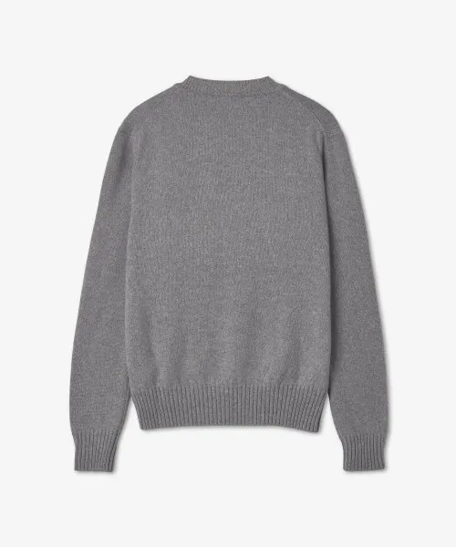 AMI PARIS  |Wool Street Style Long Sleeves Plain Logo Designers Sweaters