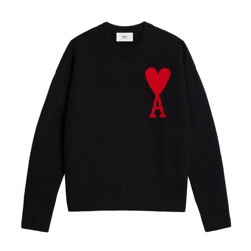 AMI PARIS  |Wool Street Style Long Sleeves Plain Oversized Logo