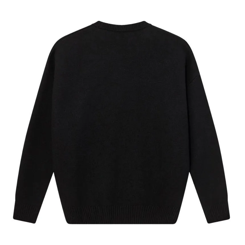 AMI PARIS  |Wool Street Style Long Sleeves Plain Oversized Logo