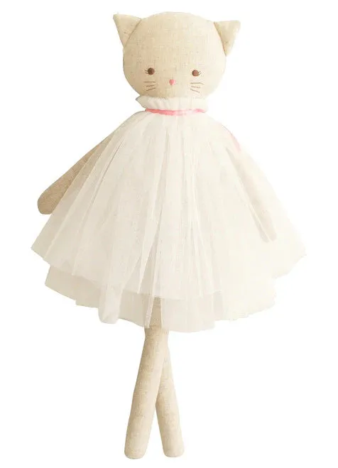 Aurelie Linen Cat Doll - Ivory