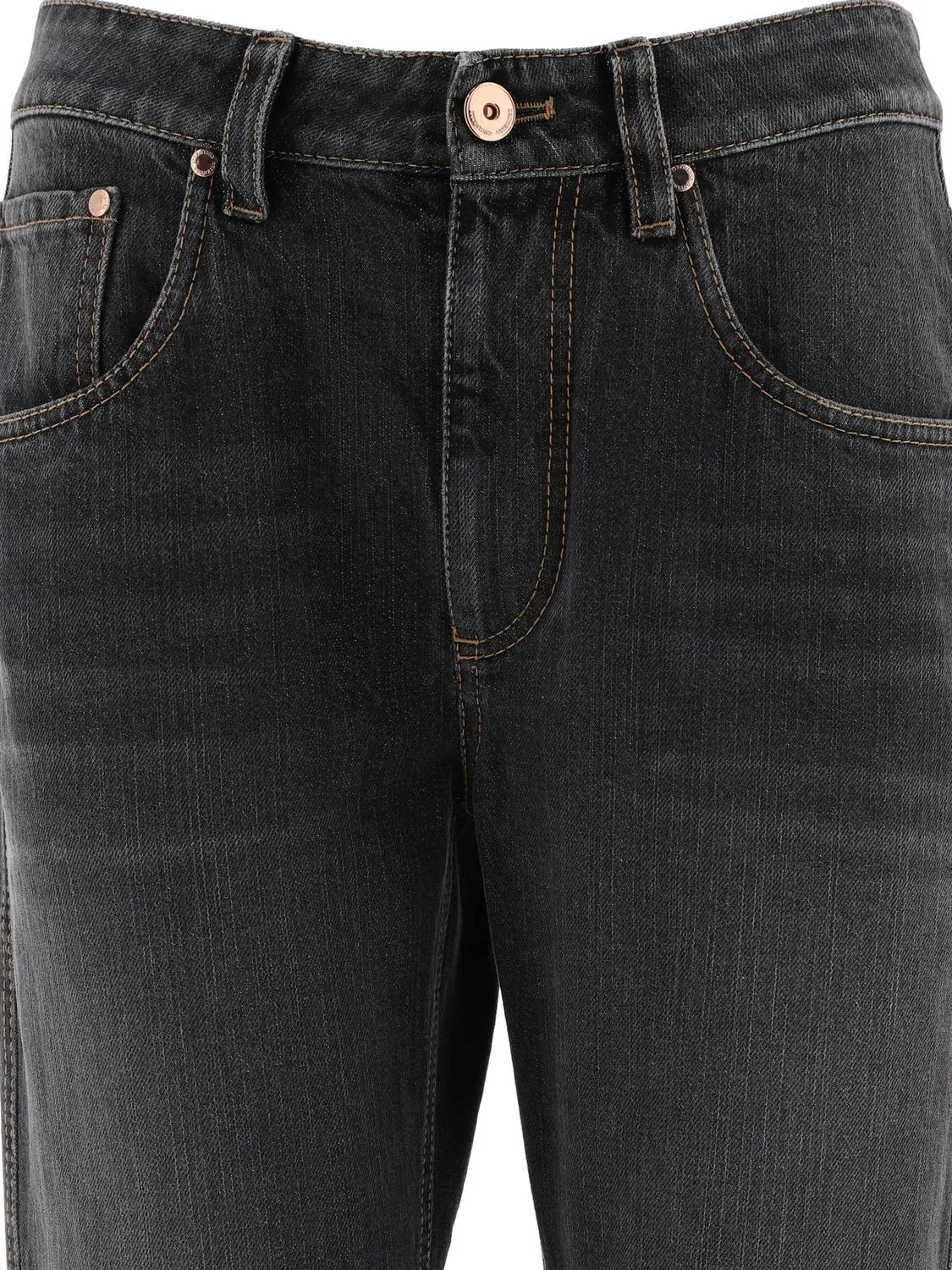 AUTHENTIC DENIM JEANS WITH SHINY BARTACK