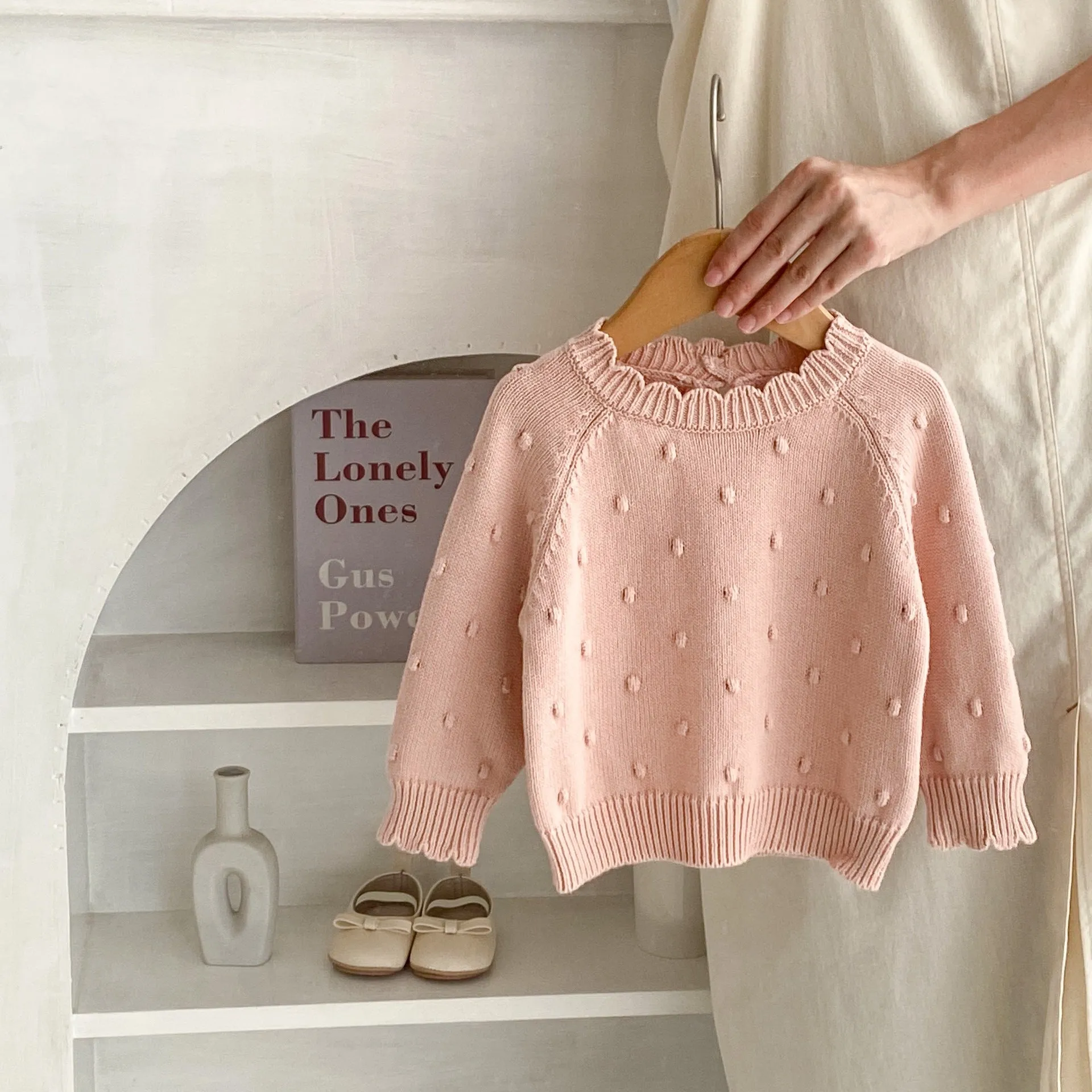 Baby Kid Girls Solid Color Sweaters Wholesale 24011185