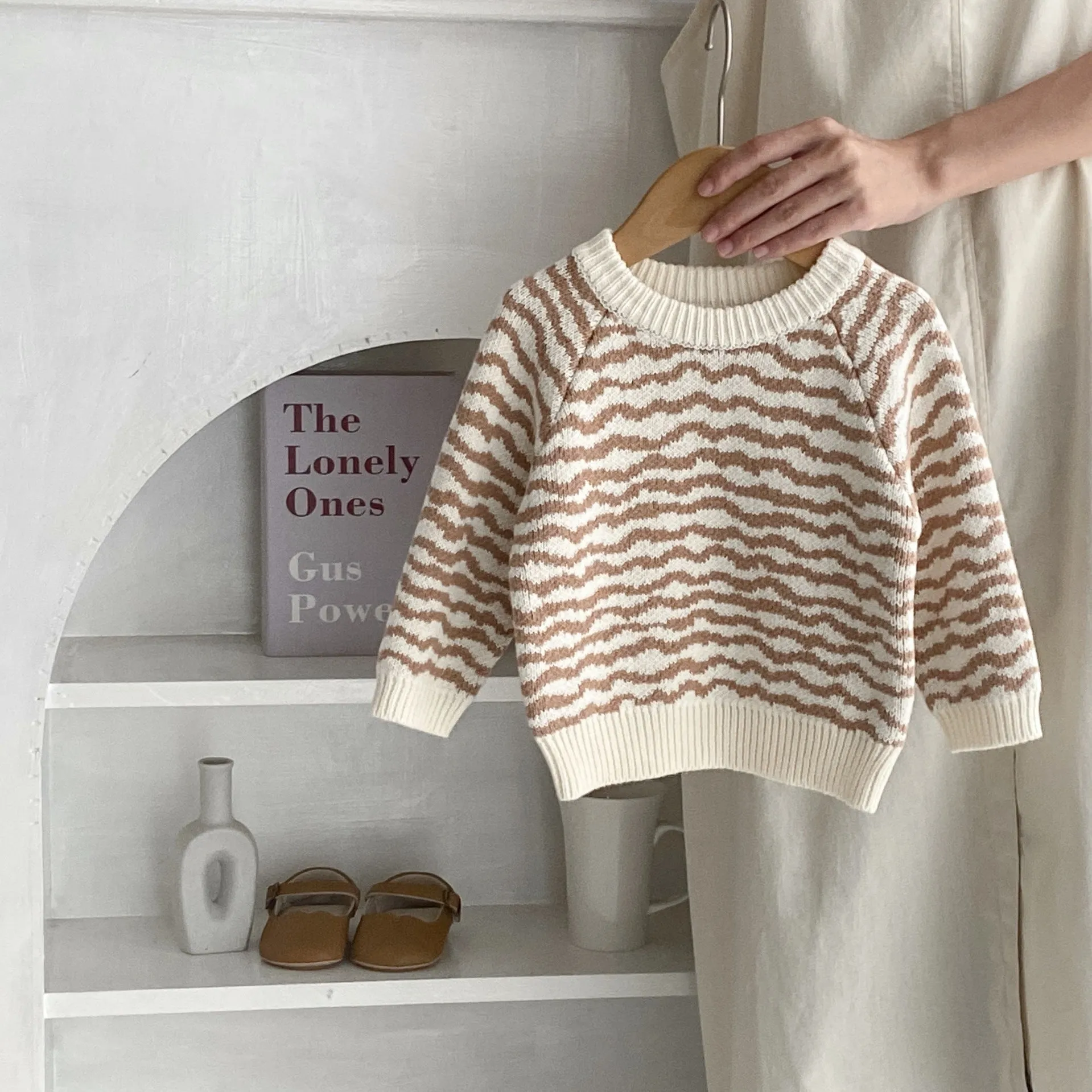 Baby Kid Girls Striped Color-blocking Sweaters Wholesale 230828367