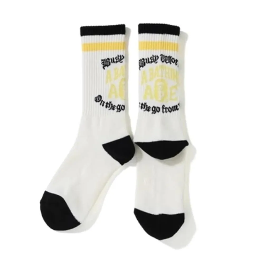 BAPE COLLEGE LOGO SOCKS