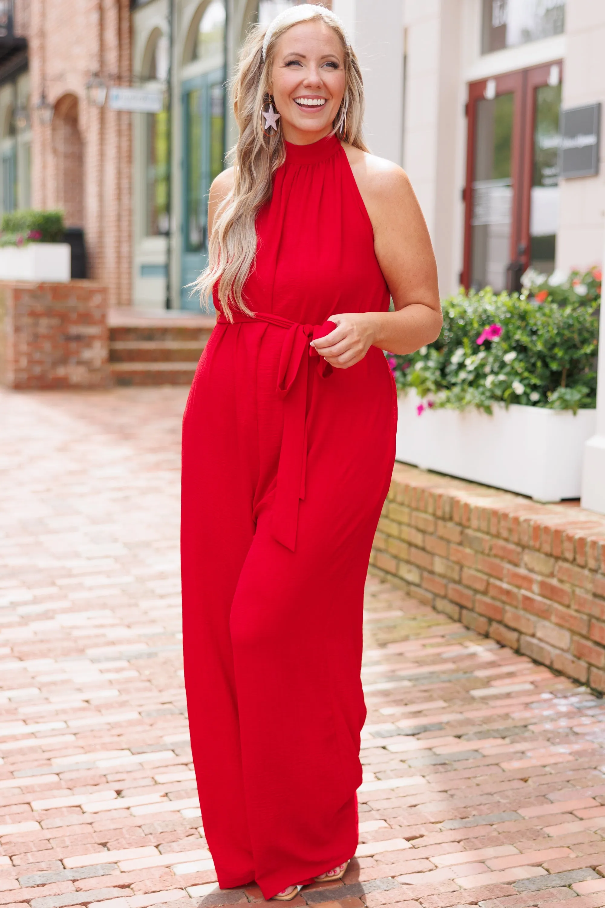 Beautiful Essence Jumpsuit, Red