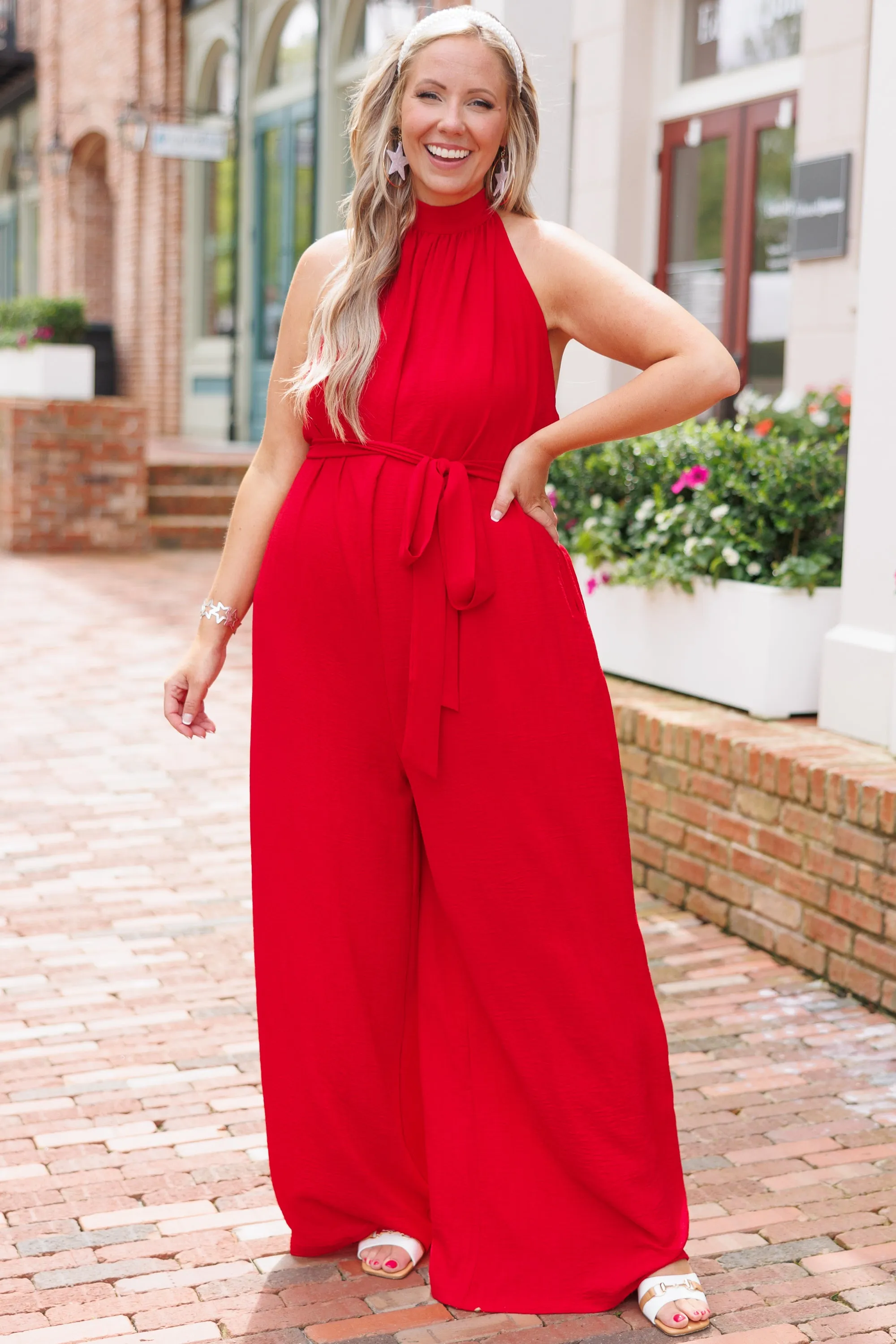 Beautiful Essence Jumpsuit, Red