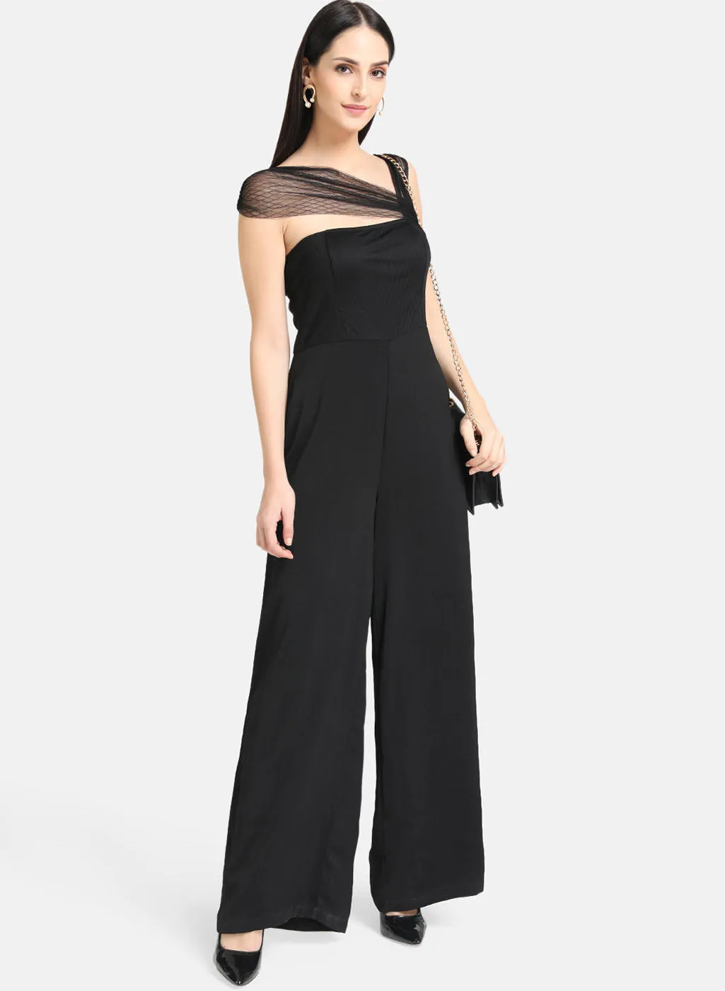 Black One Shoulder Jumpsuit