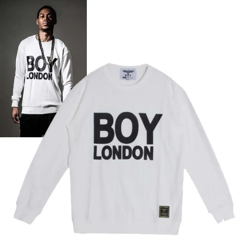 BOY LONDON  |Stripes Unisex Studded Street Style U-Neck Long Sleeves