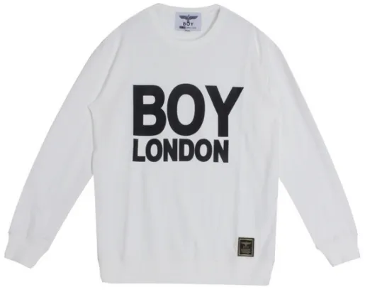 BOY LONDON  |Stripes Unisex Studded Street Style U-Neck Long Sleeves