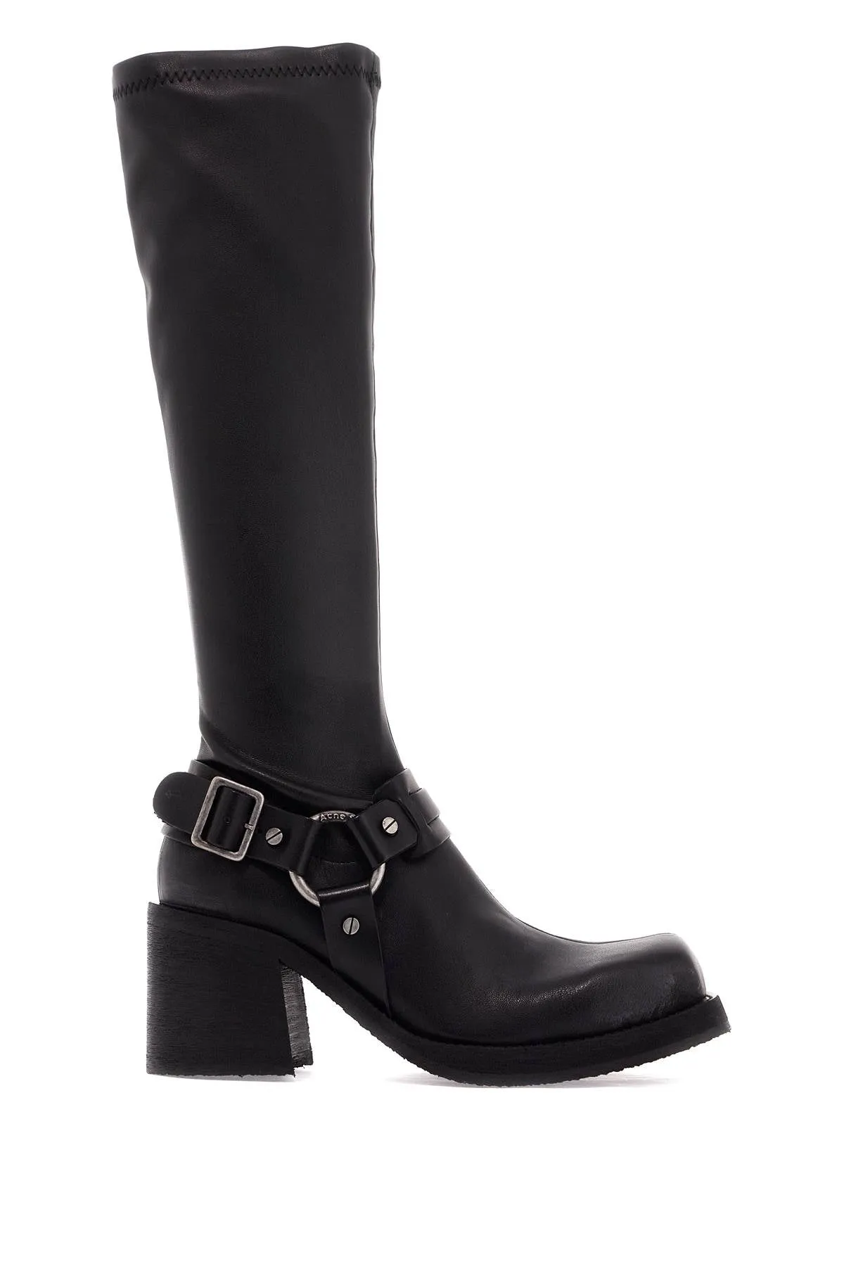 buckle boots with buckle AD0740 BLACK