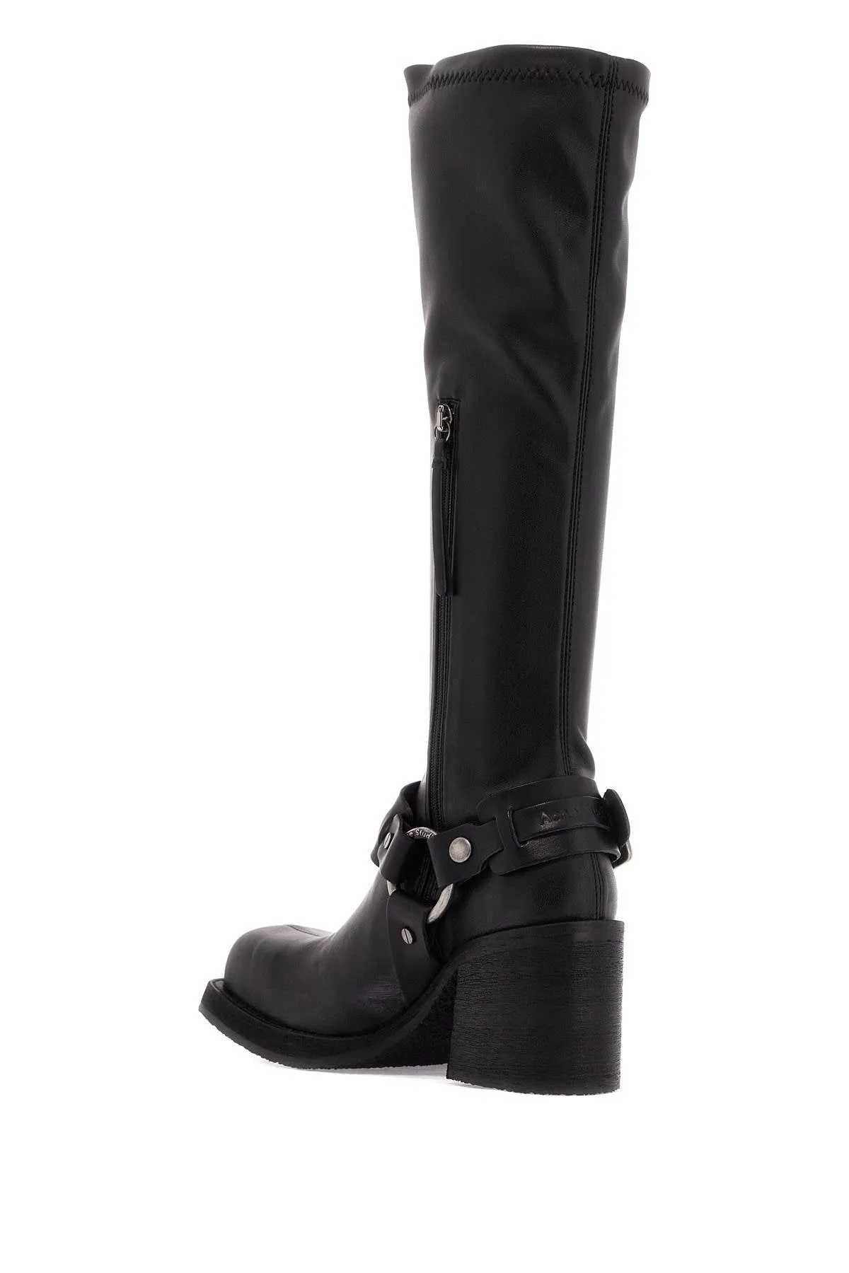 buckle boots with buckle AD0740 BLACK