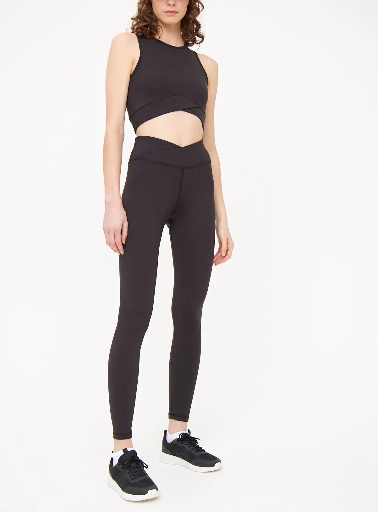 Buy Active Black Wrap Waist Leggings  M | Sports leggings | Tu