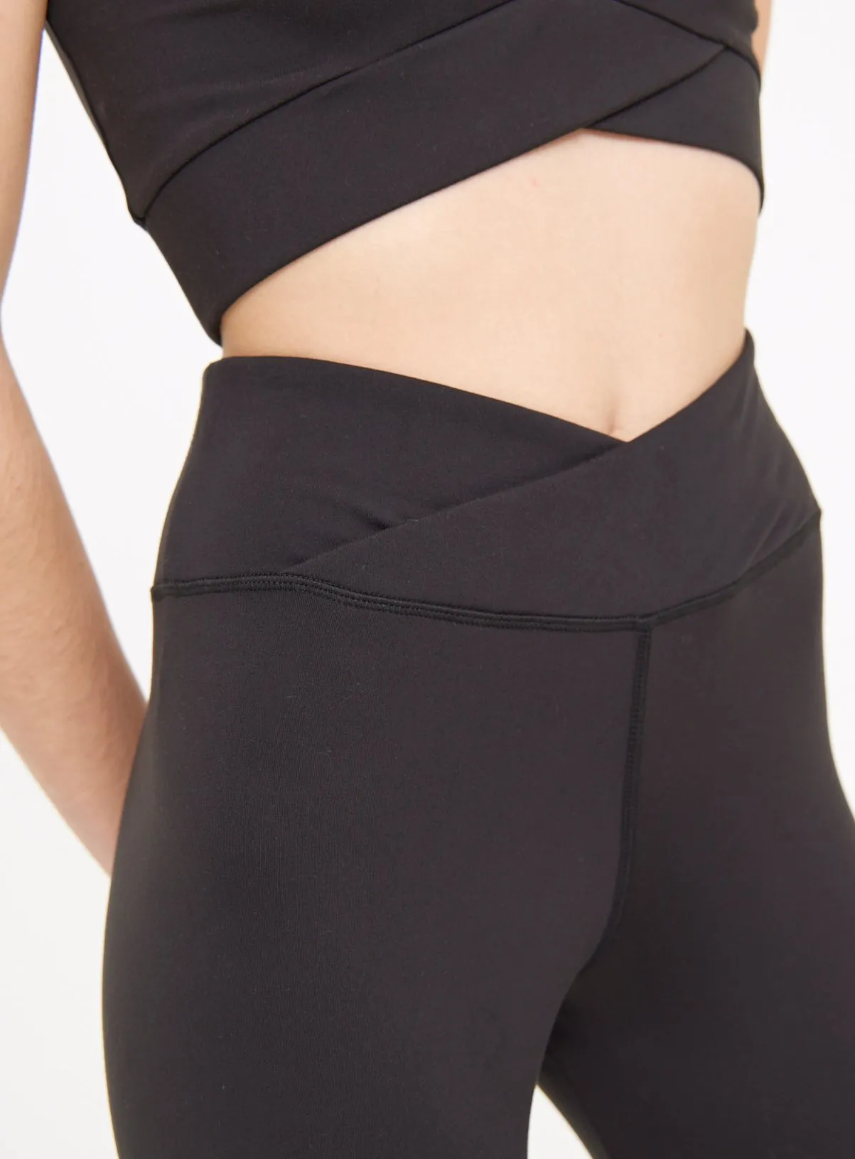 Buy Active Black Wrap Waist Leggings  M | Sports leggings | Tu