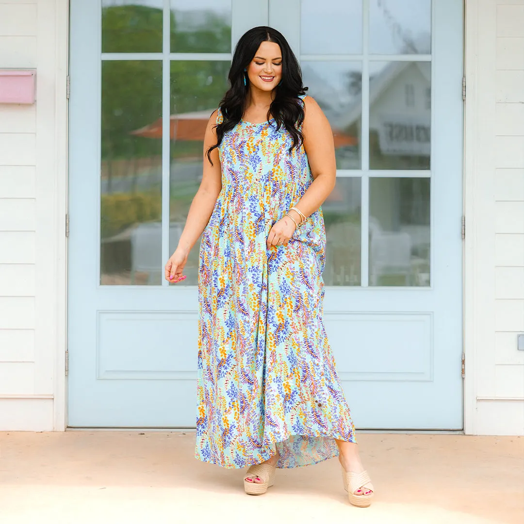 Can You Keep A Secret Maxi Dress, Aqua Mint