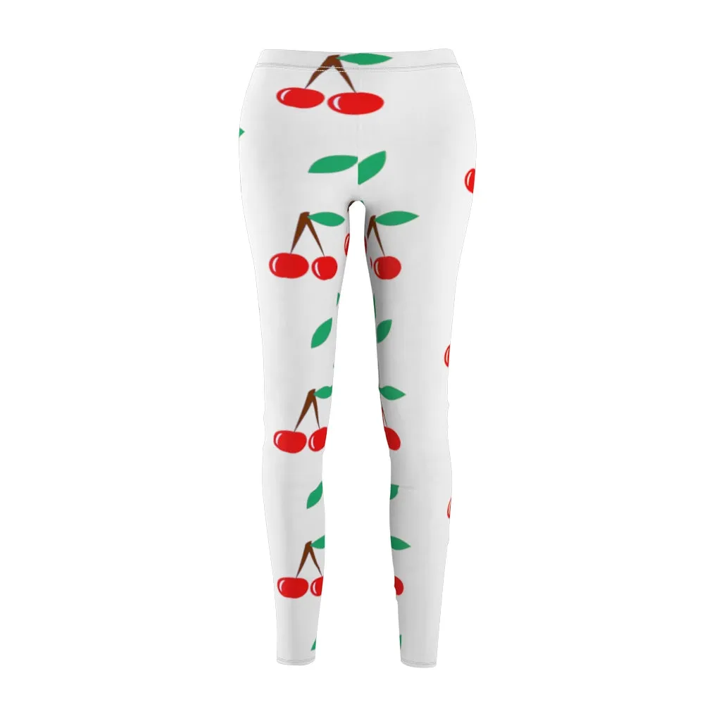 Cherry Pattern Leggings by Tshirt Unlimited