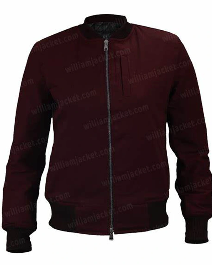 Chloe Frazer Uncharted Maroon Bomber Jacket - William Jacket