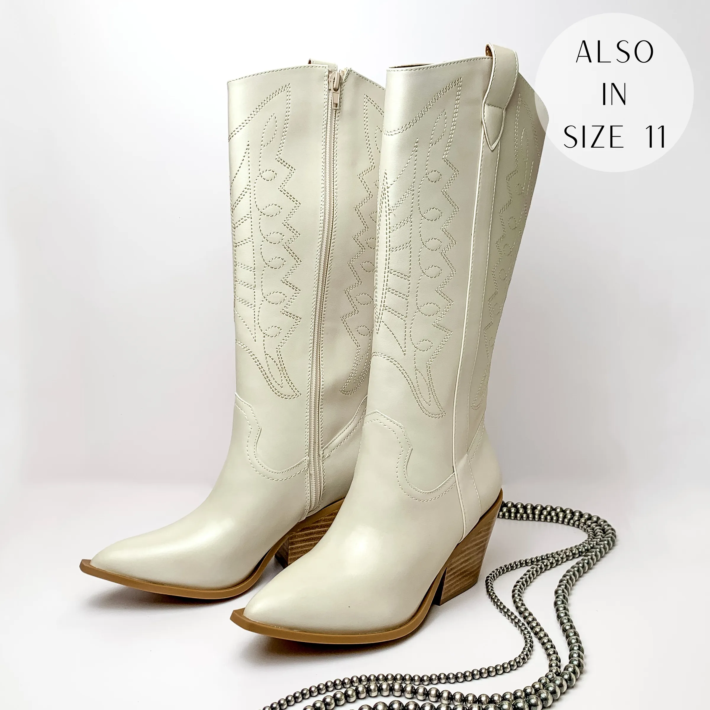 Corky's | Howdy Western Stitch Boots in Bone White