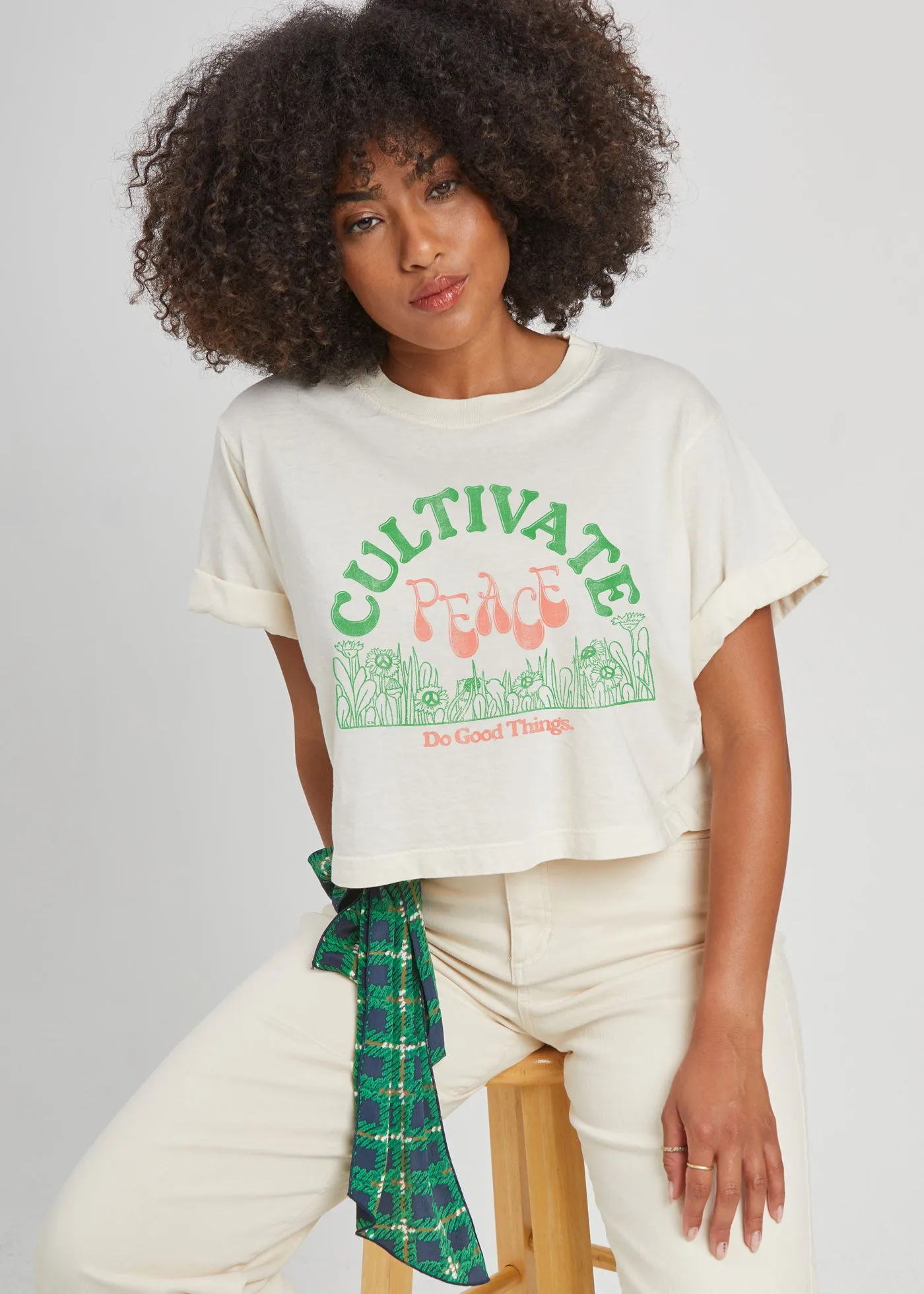 Cultivate Peace Crop Tee