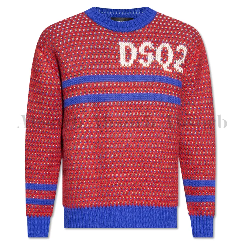 D SQUARED2  |Crew Neck Wool Street Style Long Sleeves Logo Luxury