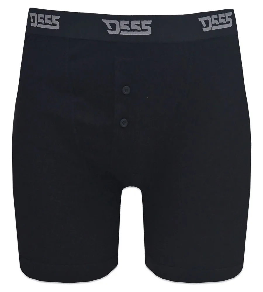 D555 Big Mens Black Cotton Boxer Shorts Pack of Three (DRIVER 2)