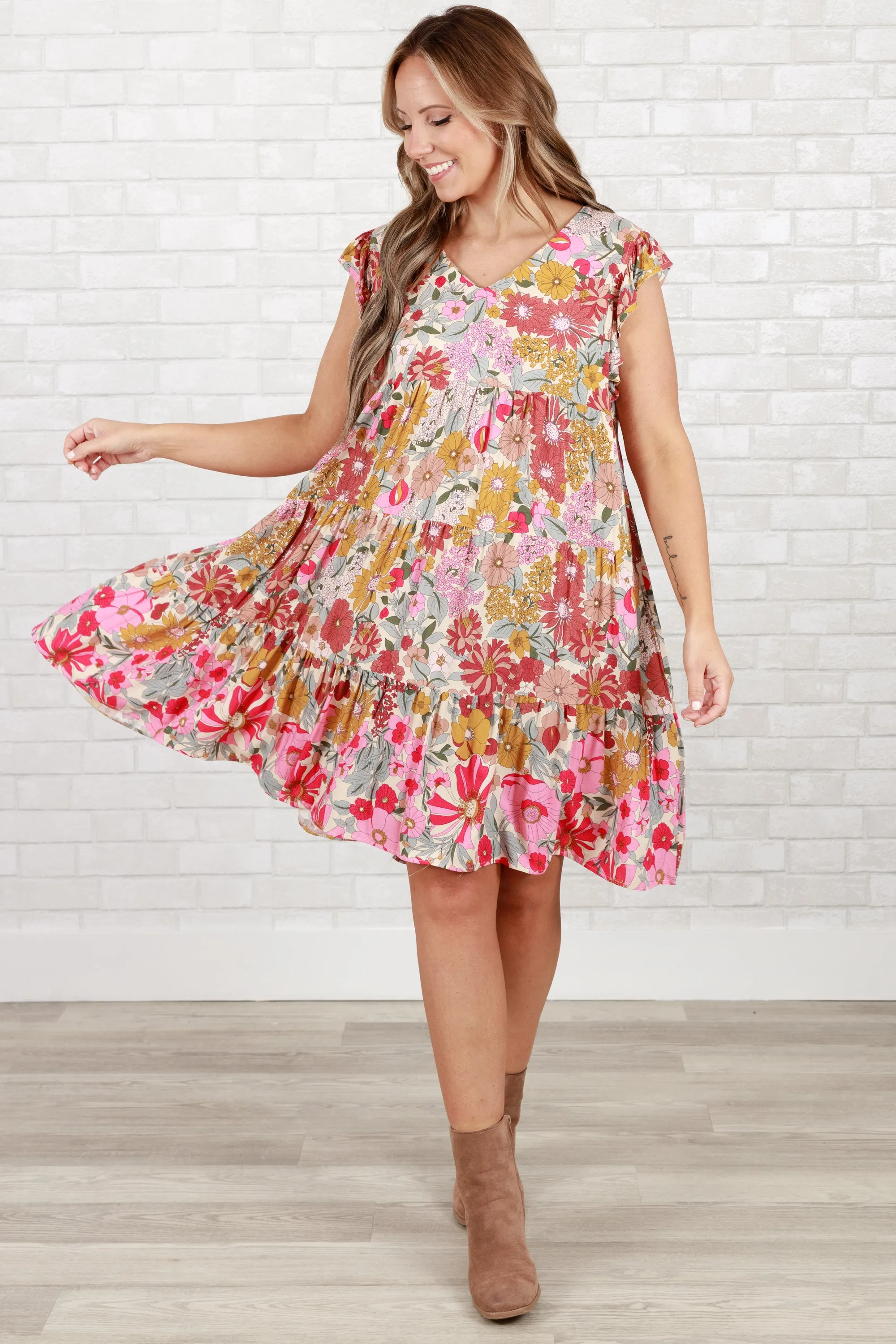 Daisy Dream Dress, Pink