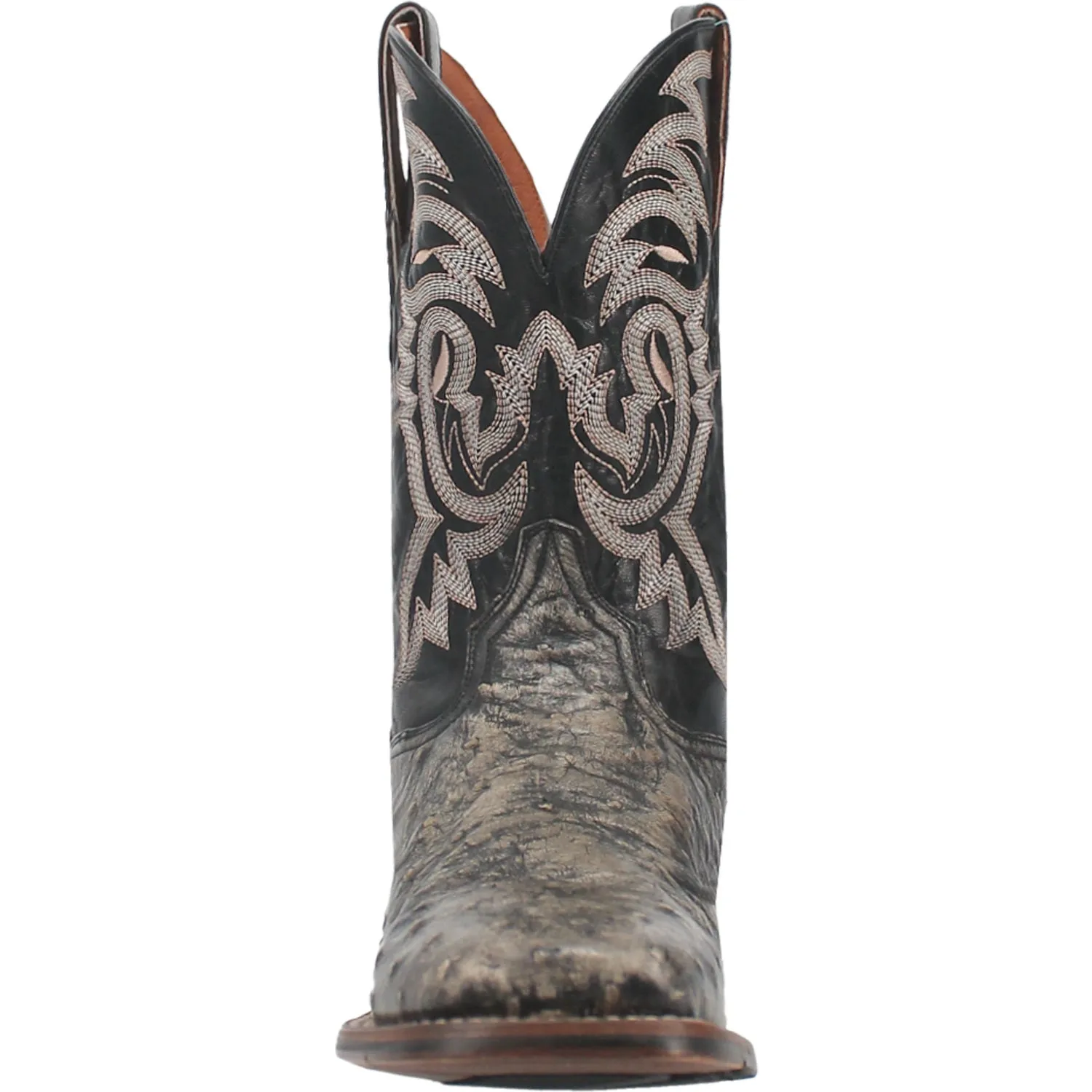 Dan Post Mens Dillinger Black Full Quill Ostrich Cowboy Boots