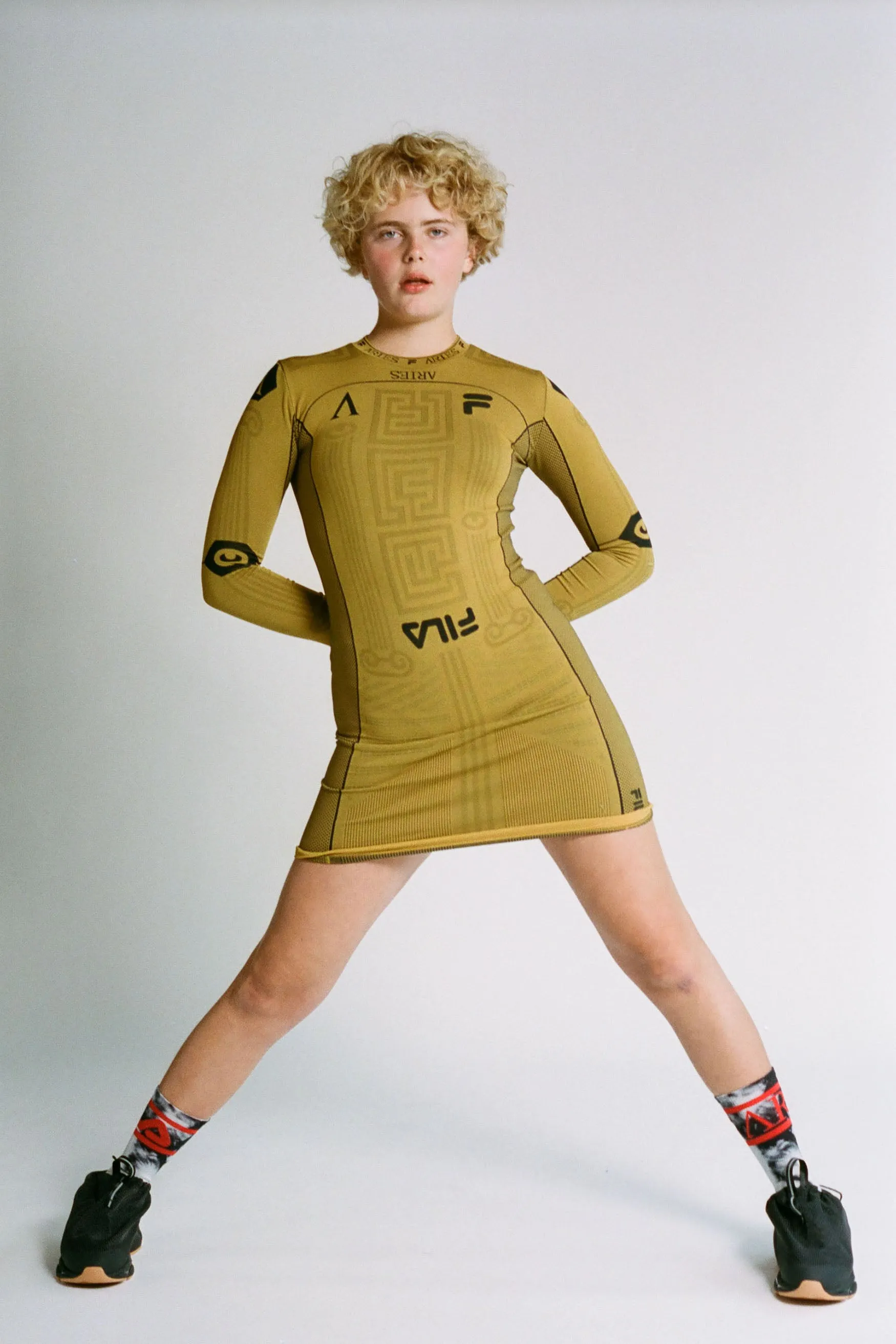 Engineered Seamless Long Sleeve Dress