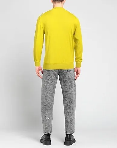 Ermenegildo Zegna  |Crew Neck Bi-color Long Sleeves Oversized Logo Luxury