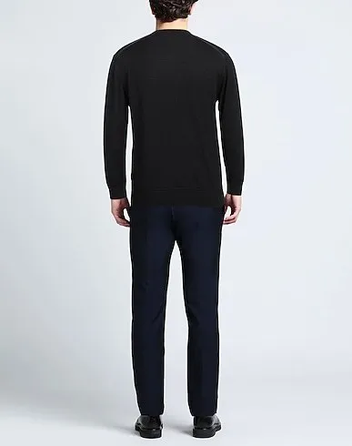 Ermenegildo Zegna  |Crew Neck Bi-color Long Sleeves Oversized Logo Luxury