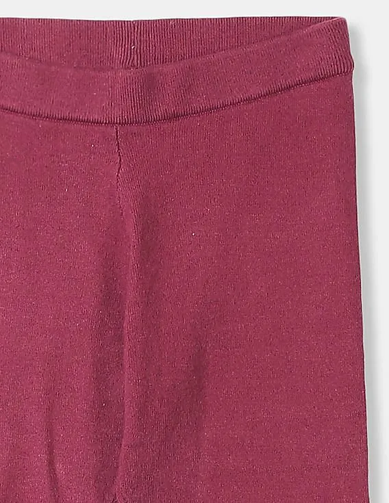 GAP Girls Red Solid Sweater Leggings