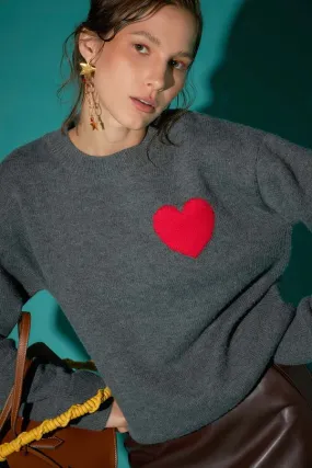 HEART Sweater - Grey