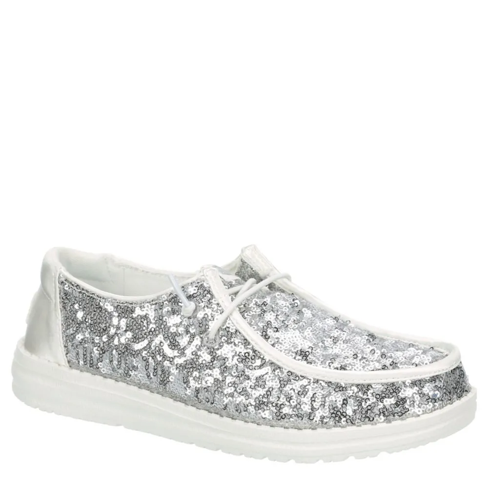 HEYDUDE  WOMENS WENDY SEQUIN SLIP ON SNEAKER