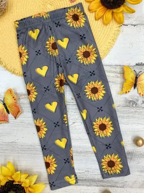 I Heart Sunflower Leggings