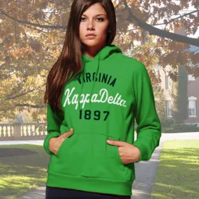 Kappa Delta State and Date Printed Hoody - Gildan 18500 - CAD