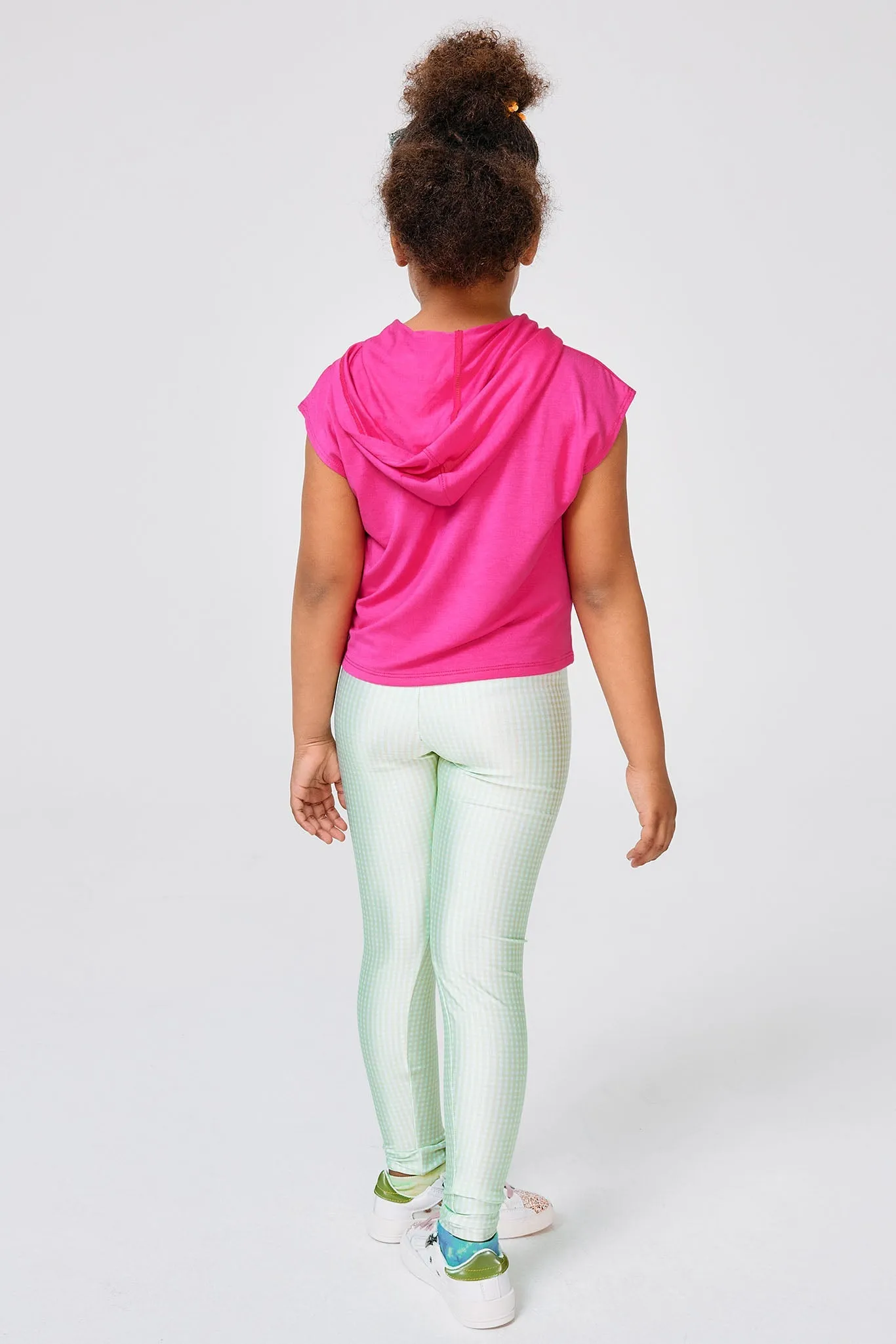 Kids Leggings in Lime Gingham