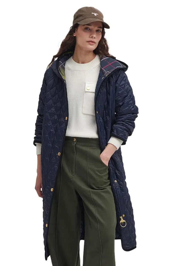 Ladies Barbour Harmby Hooded Light Quilt Coat