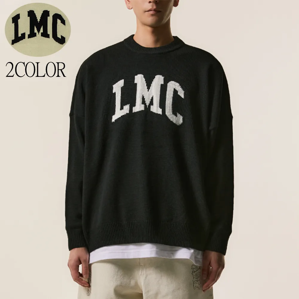 LMC  |Unisex Street Style U-Neck Long Sleeves Plain Logo Sweaters