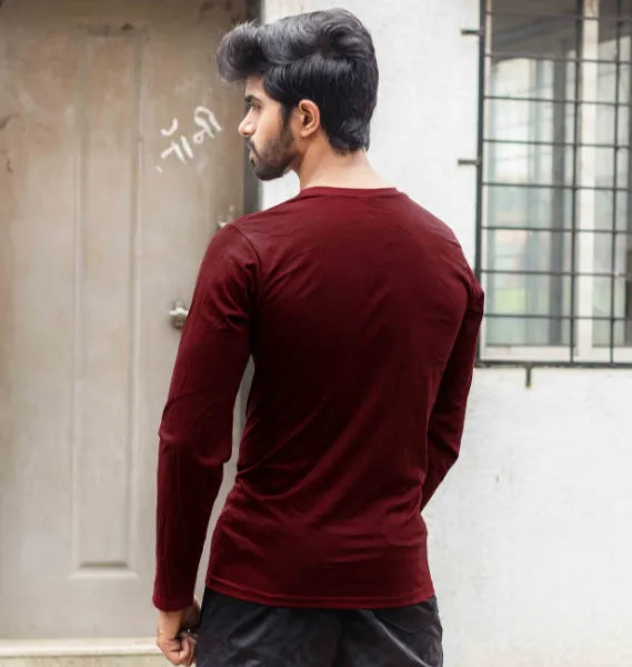 Lockdown Gains Maroon Full Sleeve Tee - Sale