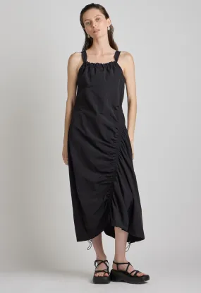 Long Parachute Dress In Black