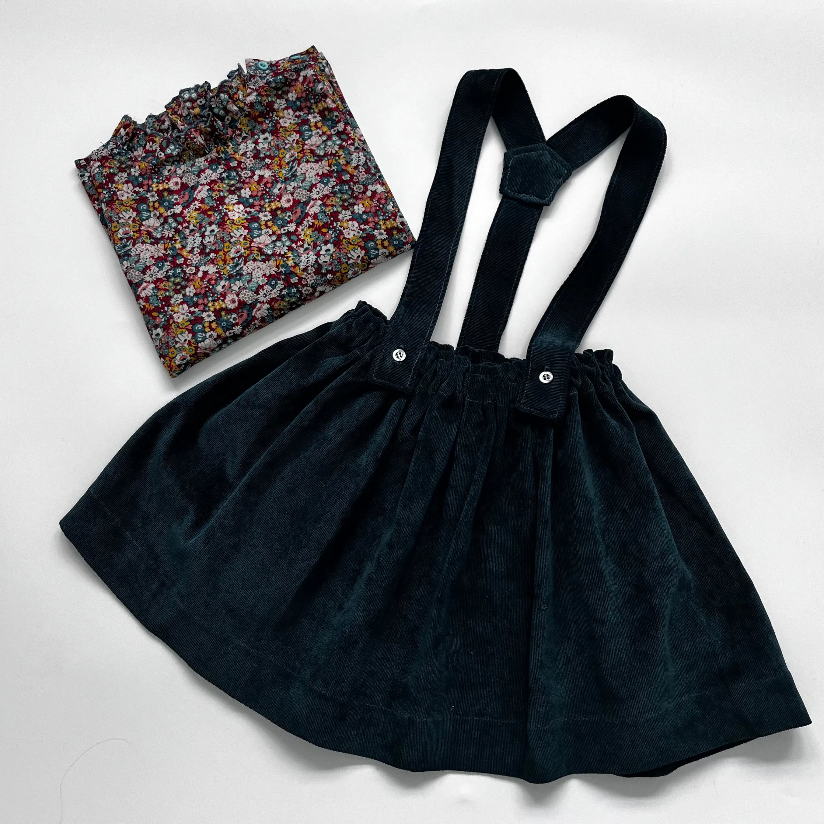 Ma Prune Celeste Liberty Print Blouse & Skirt Set: 6 Years