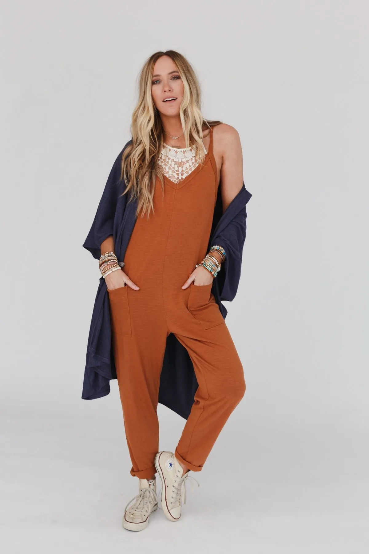 Maddie Harem Jumpsuit - Camel