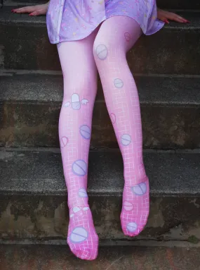 Magical Girl First Aid Tights in Pink