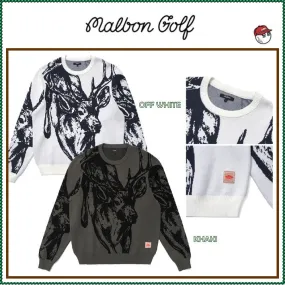 Malbon Golf  |Unisex Street Style Long Sleeves Logo Sweaters