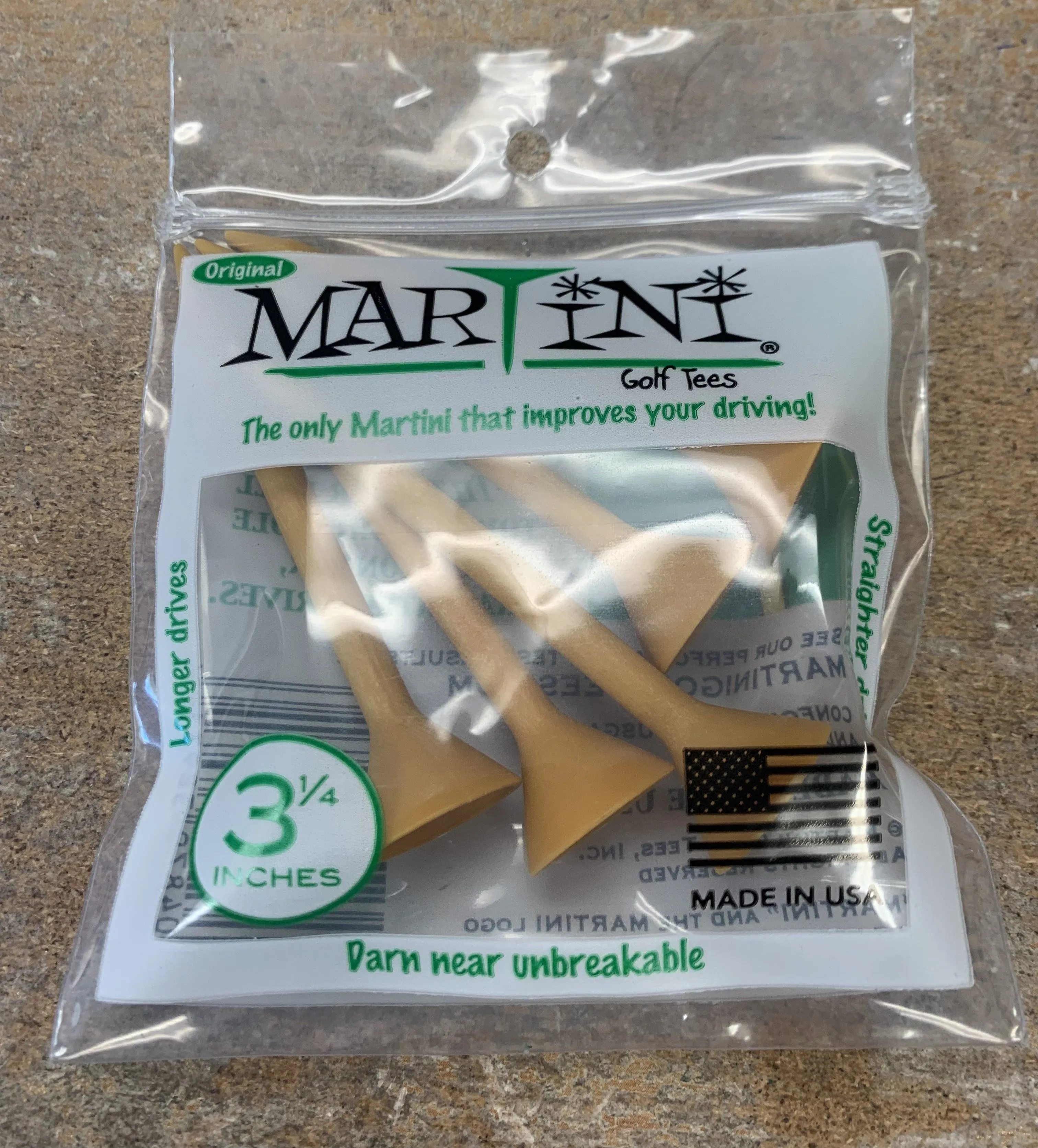 Martini Tees Original 3 1/4 Inches Pack of 5pcs