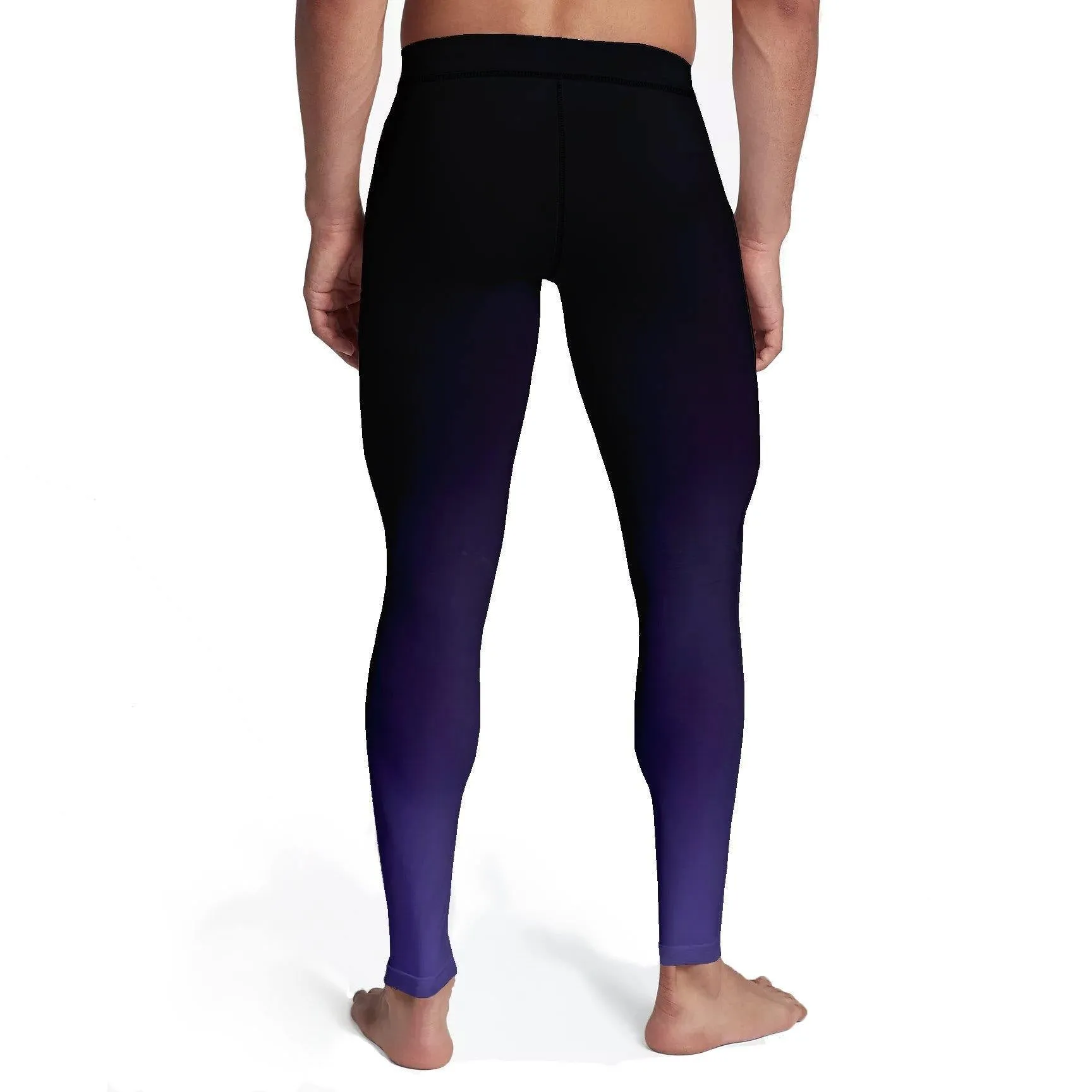 Men's Black Purple Ombre Tights