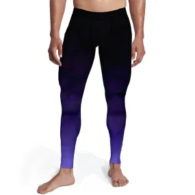 Men's Black Purple Ombre Tights